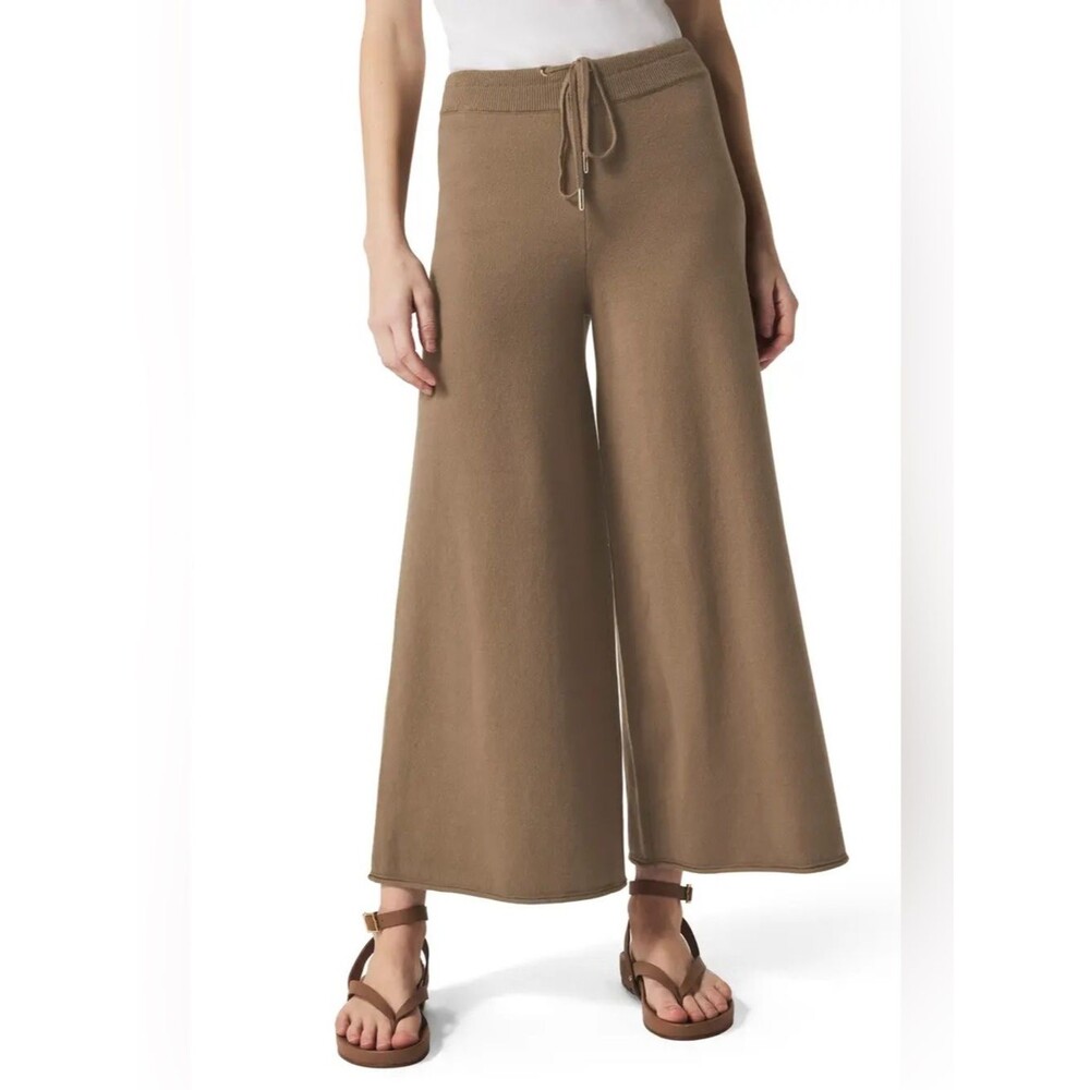 Splendid x Cella Jane Knit Wide Leg Pull-On Ankle Lounge Pants. Large.